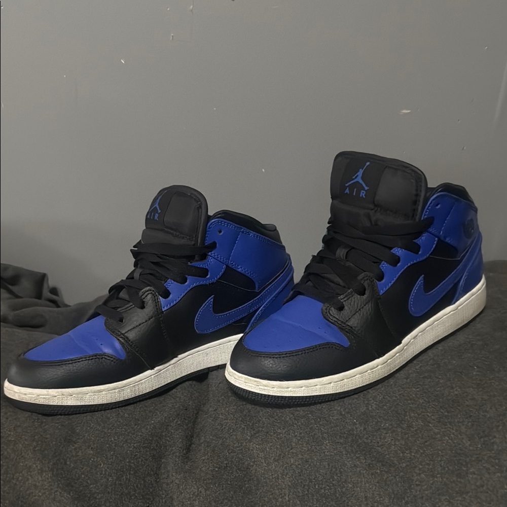 Nike Air Jordan 1 Mid Black & Royal Blue
